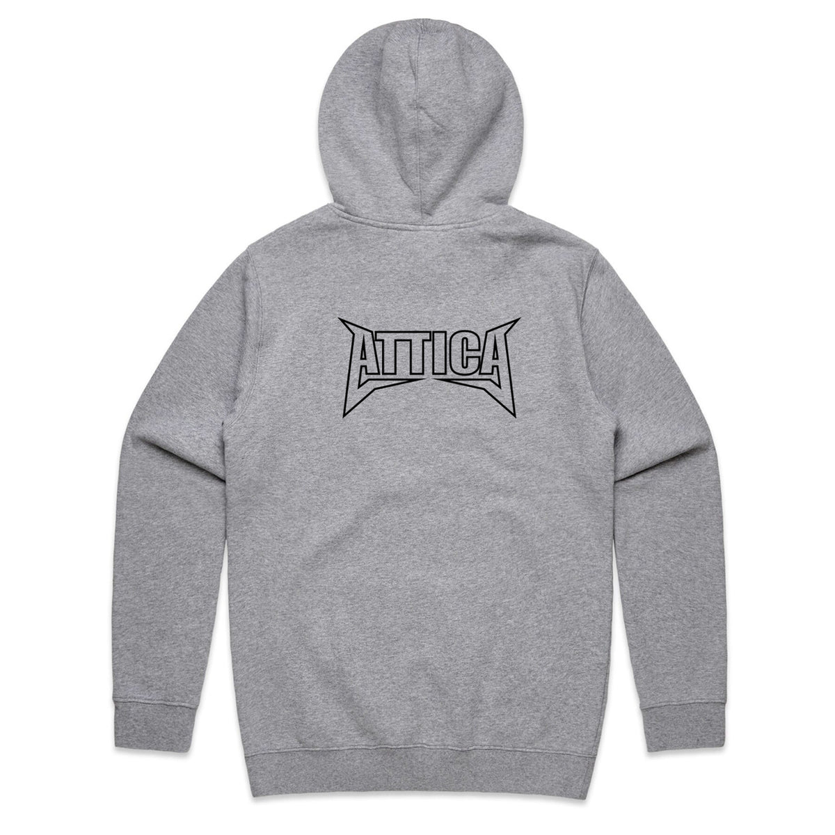 ATTICA 'MENTAL' Hooded Jumper - Grey Marle