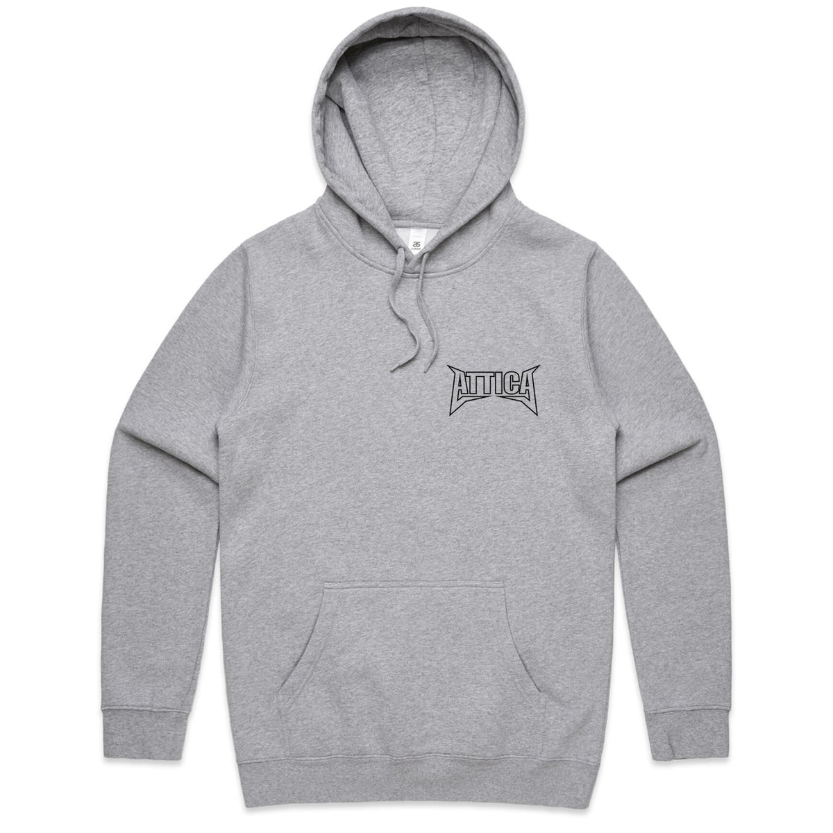 ATTICA 'MENTAL' Hooded Jumper - Grey Marle