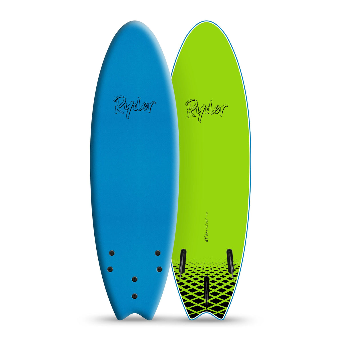 Ryder Fish Series | 6ft6in Soft Surfboard - Az Blue