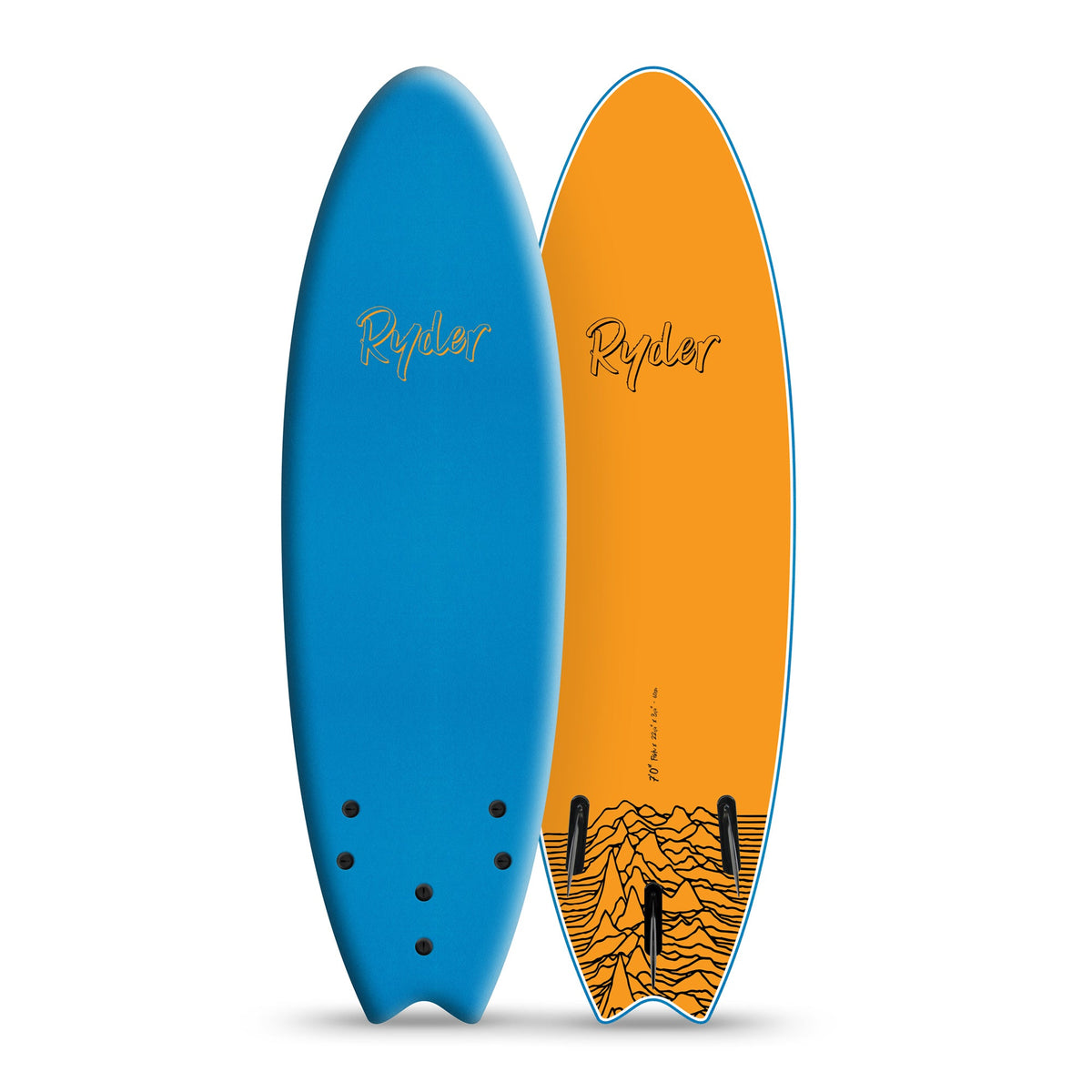 Ryder Fish Series | 7ft Soft Surfboard - Az Blue