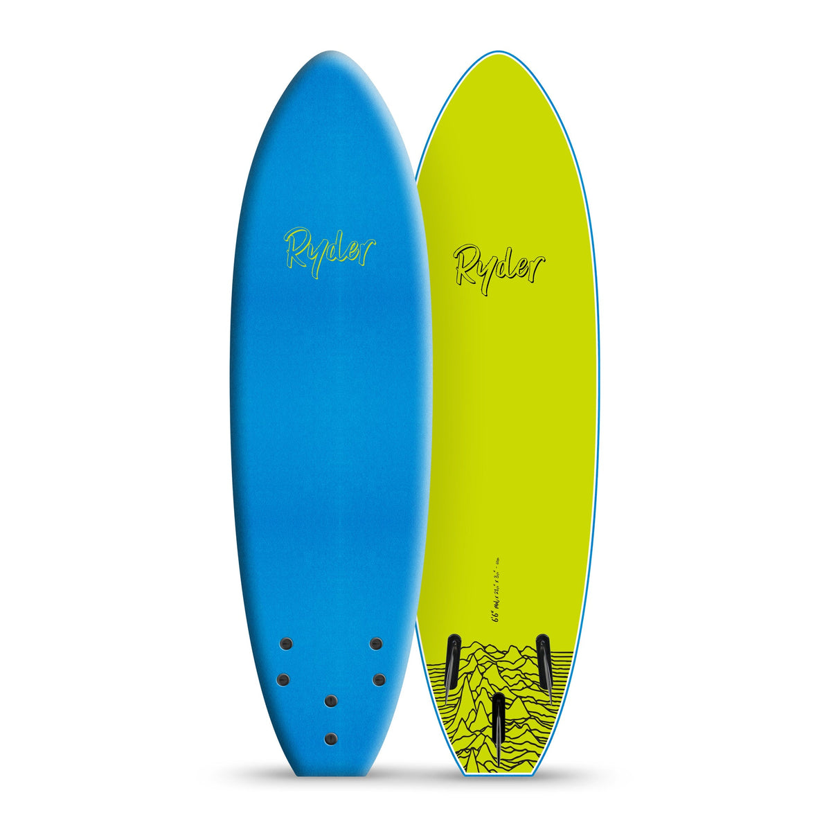 Ryder Mal Series | 6ft6in Soft Surfboard - Az Blue