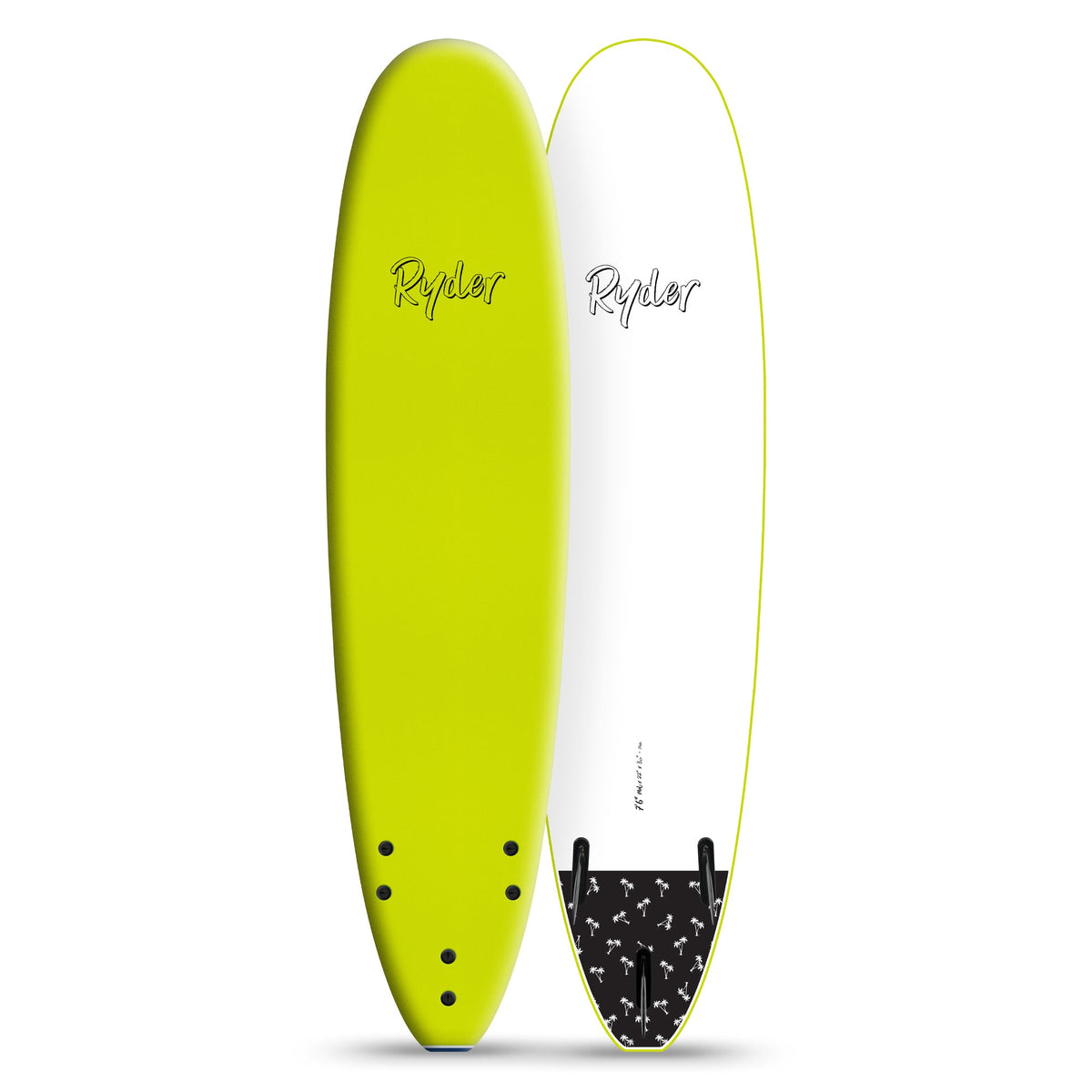 Ryder Mal Series | 7ft6in Soft Surfboard - Electric Lemon