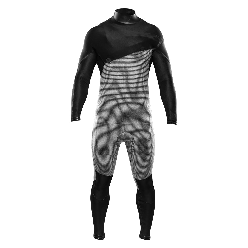 Attica ALPHA Chest Zip 3/2mm Steamer - GRAPHITE / BLACK