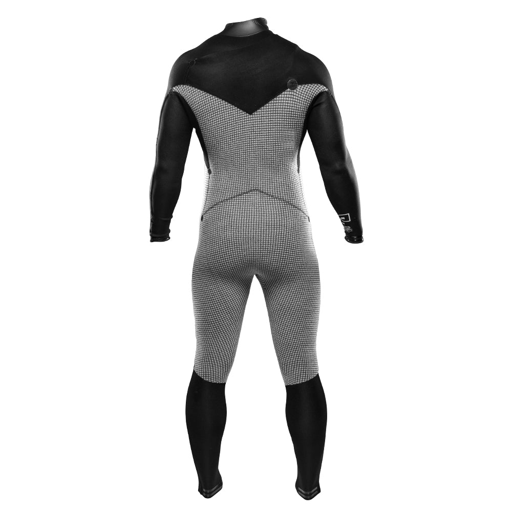 Attica ALPHA Chest Zip 3/2mm Steamer - GRAPHITE / BLACK