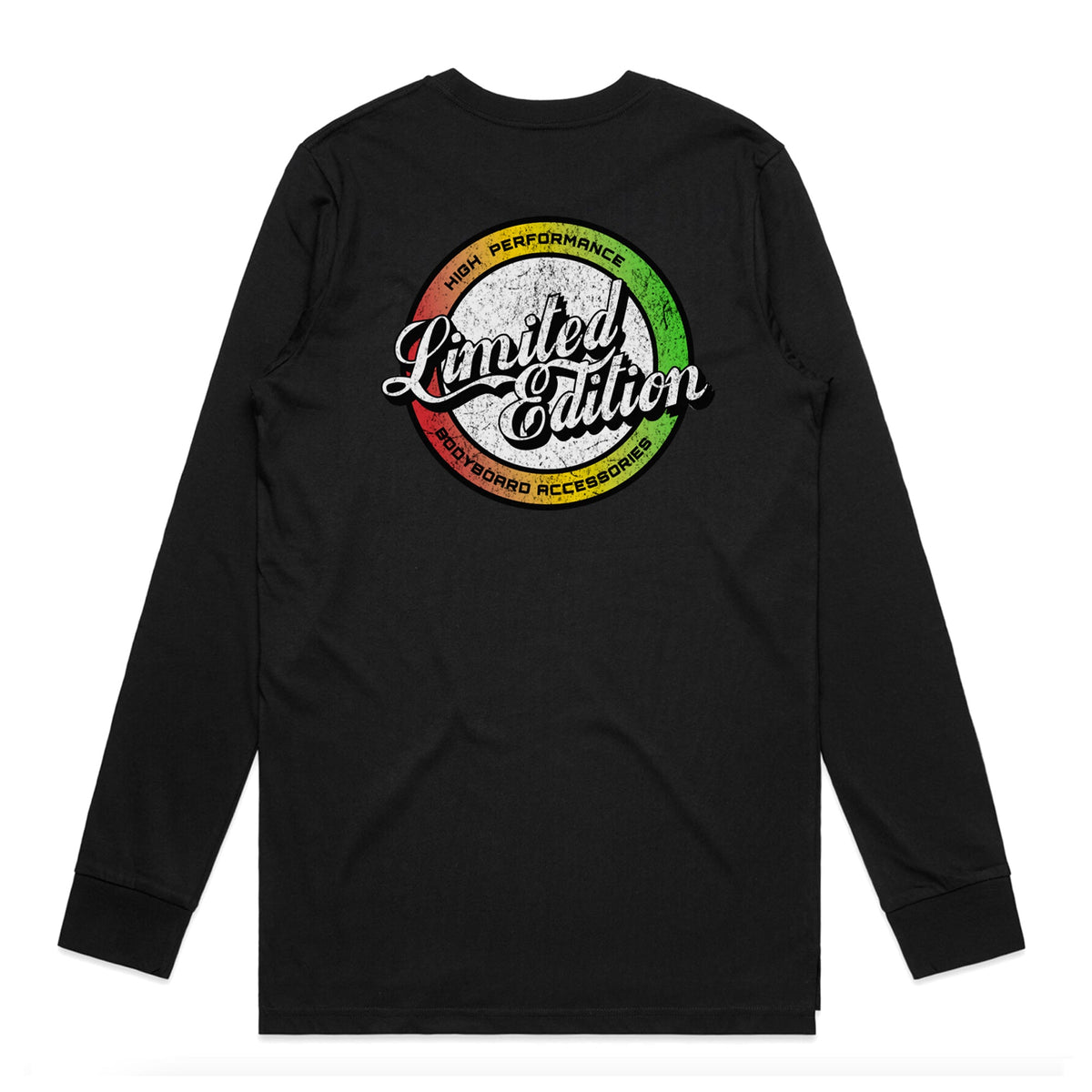Limited Edition 'RASTA' Long Sleeve T-Shirt - Black